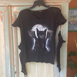 Spiral Design Witchy Shirt lacy